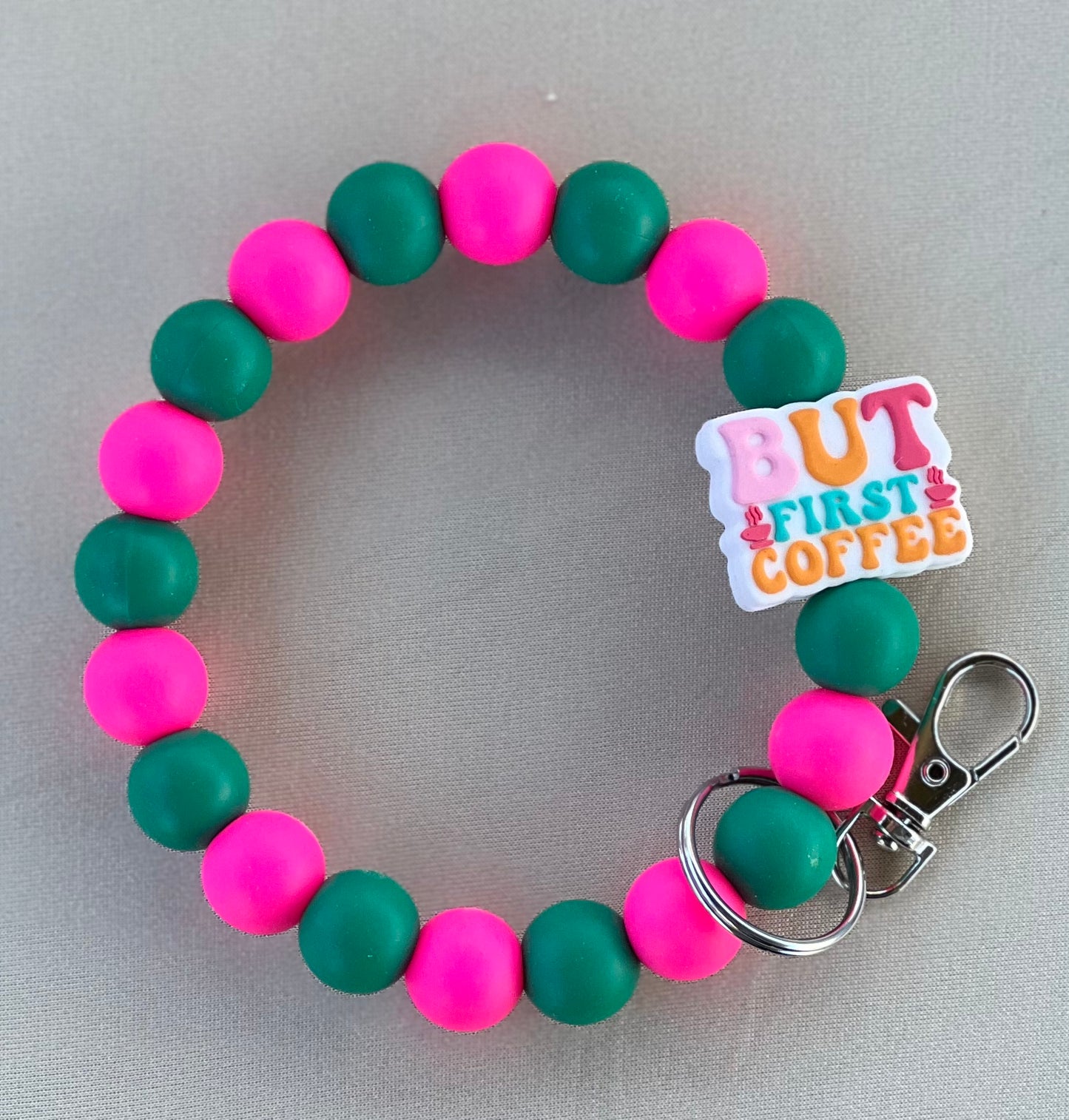 But first coffee key chain (green)