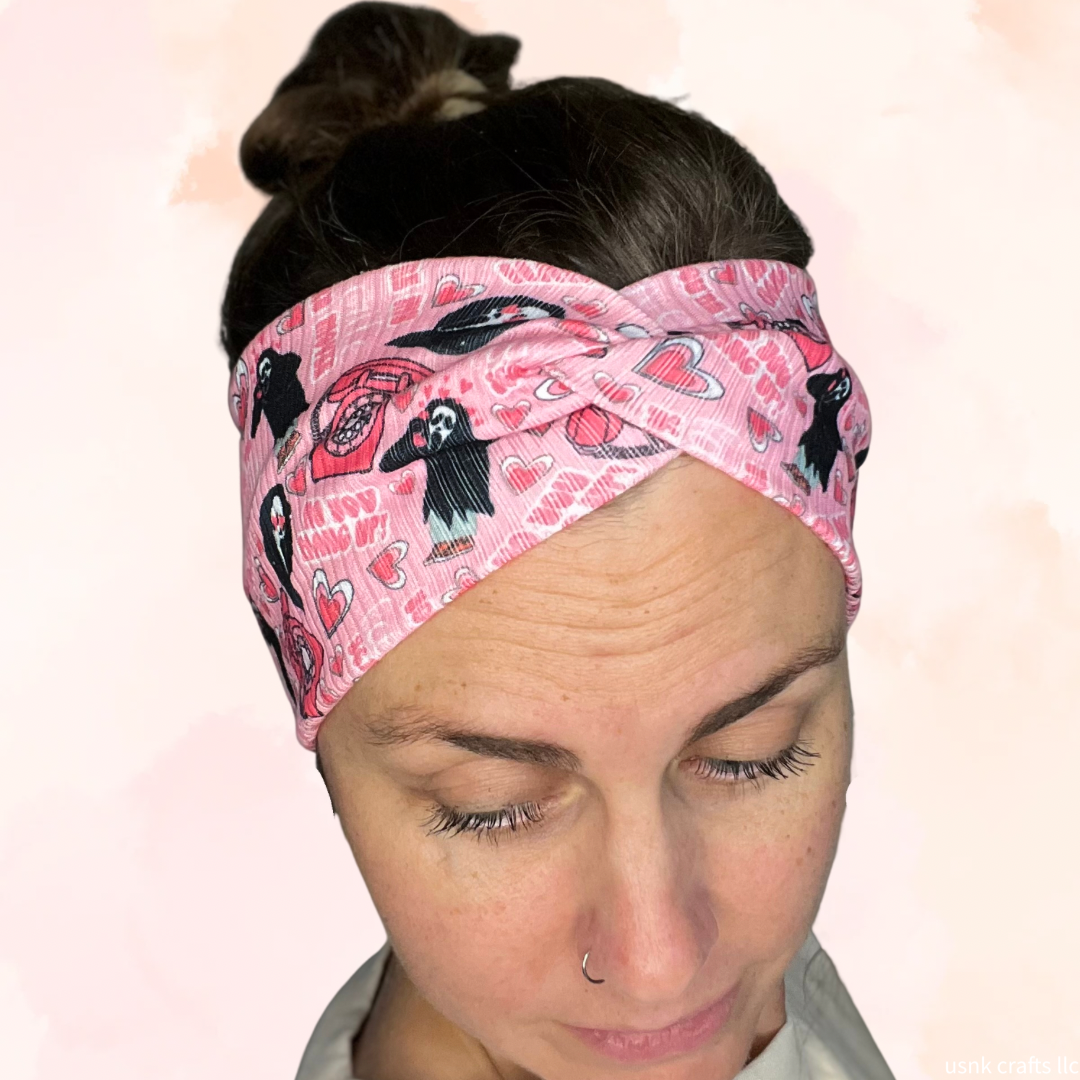 Pink Ghostface Headband