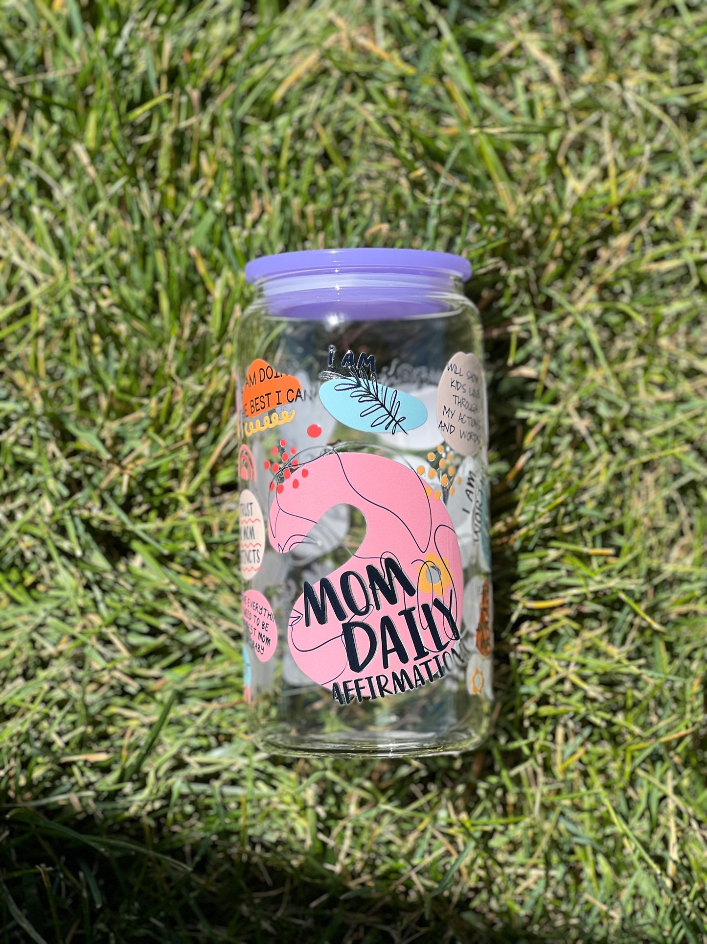 Mom daily glass can