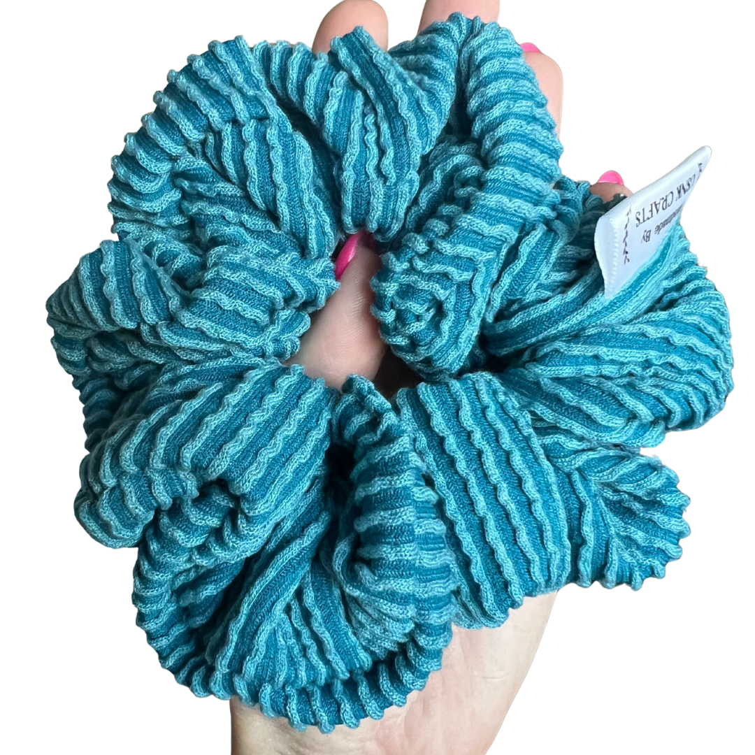Teal Oversized Scrunchie for Long Hair | 7-Inch Stretch