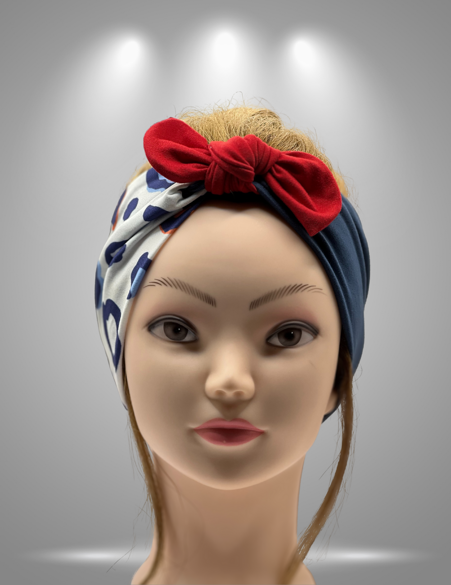Half Leopard Print 4th of July Headband