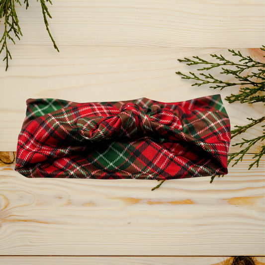 Red & Green Plaid Headband