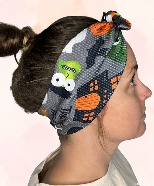 Halloween Monsters & Pumpkins Headband