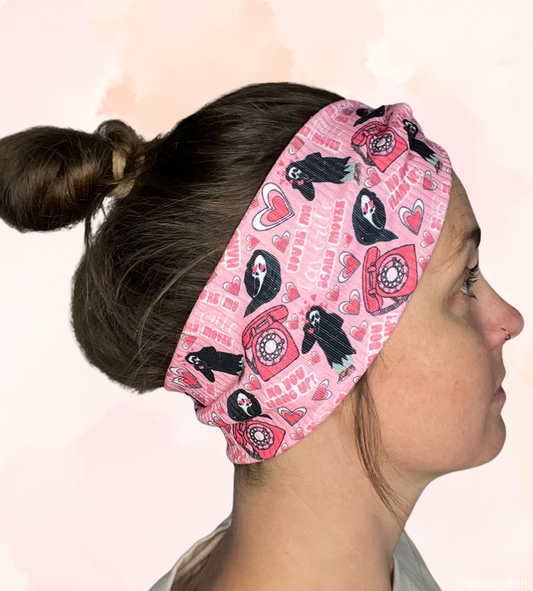 Pink Ghostface Headband