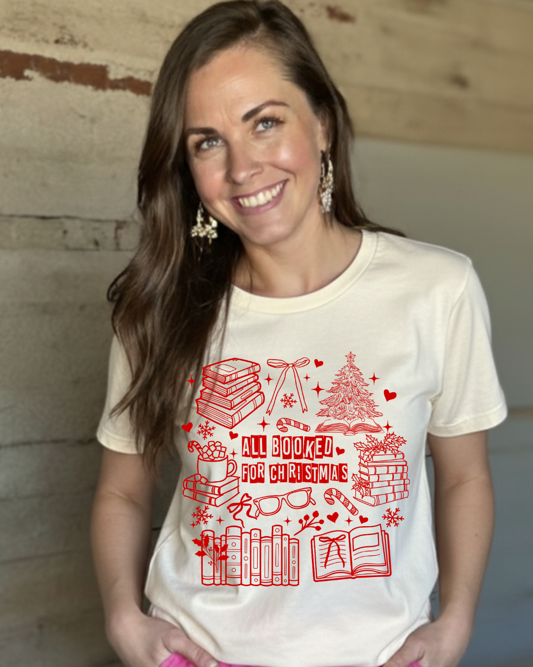 All Booked For Christmas Tee