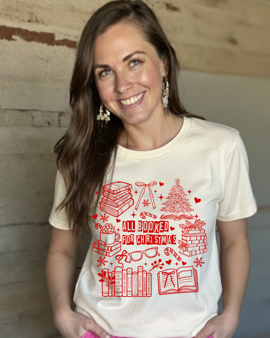 All Booked For Christmas Tee