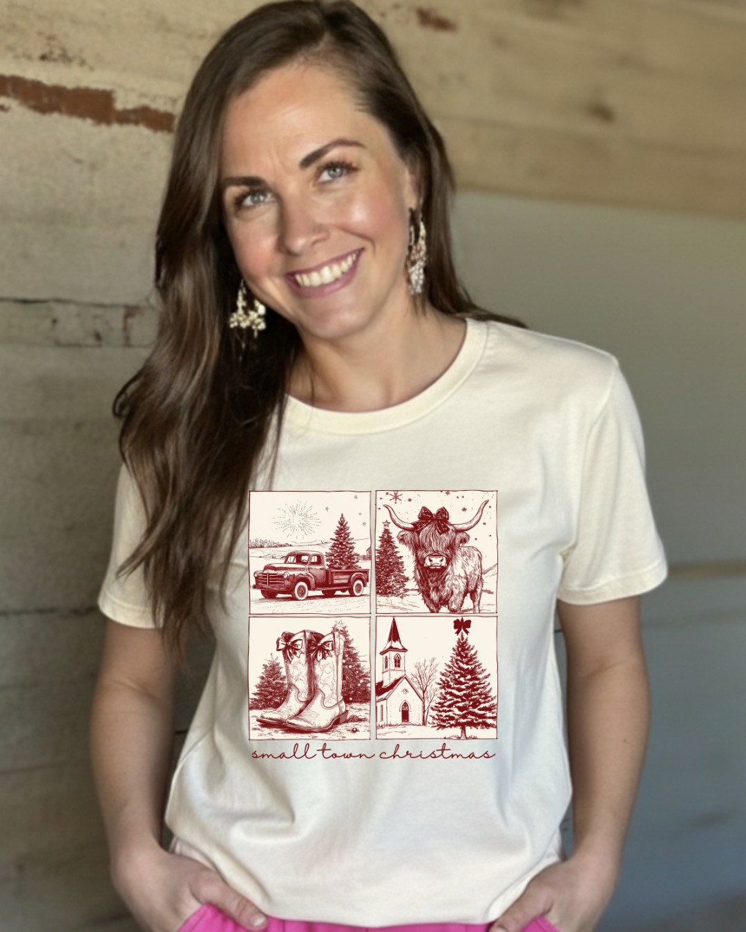 Small Town Christmas Tee | Rustic Country Holiday Shirt