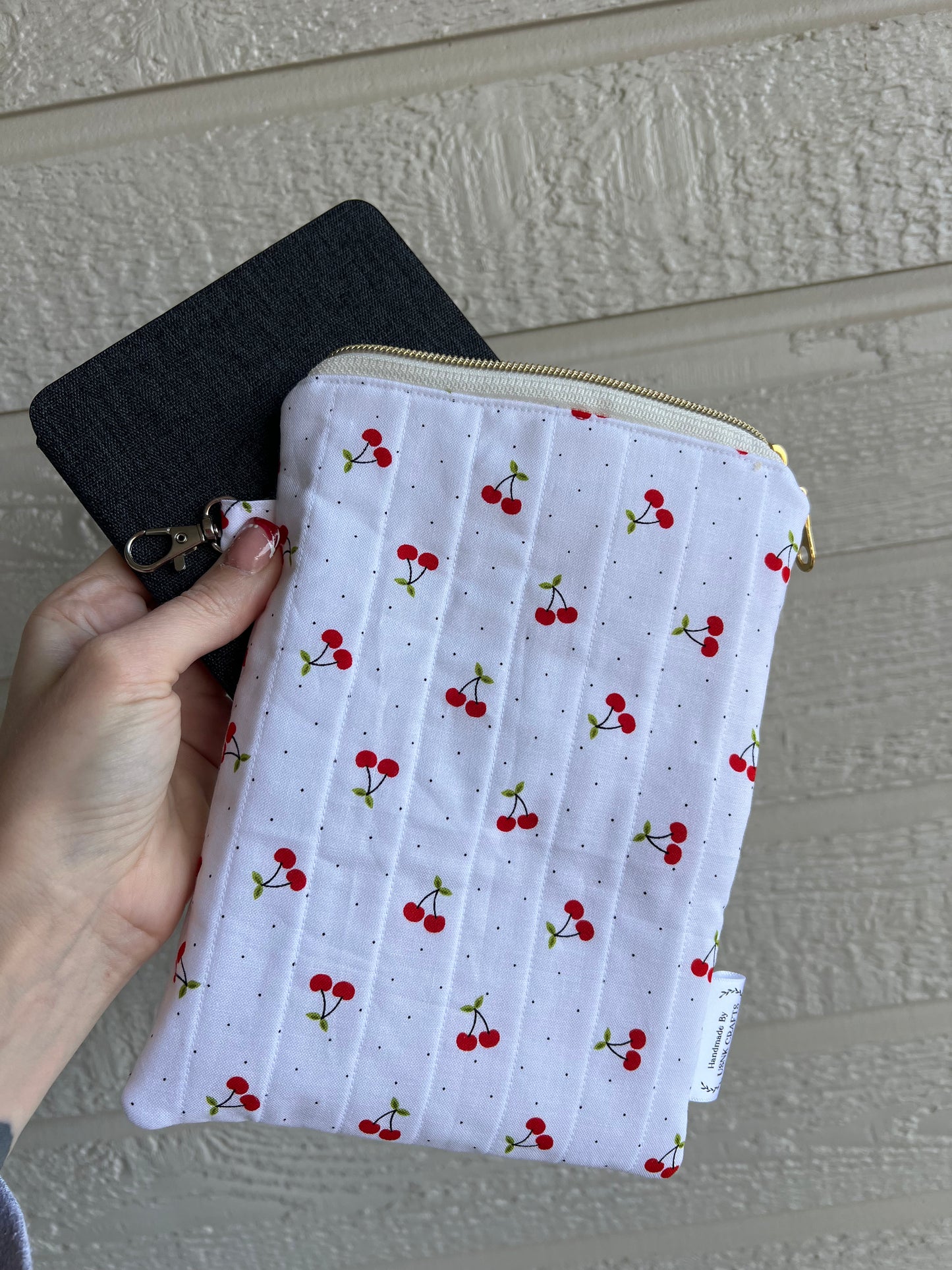 Sweet Cherry Quilted Pouch