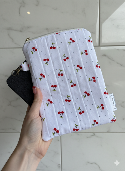 Sweet Cherry Quilted Pouch