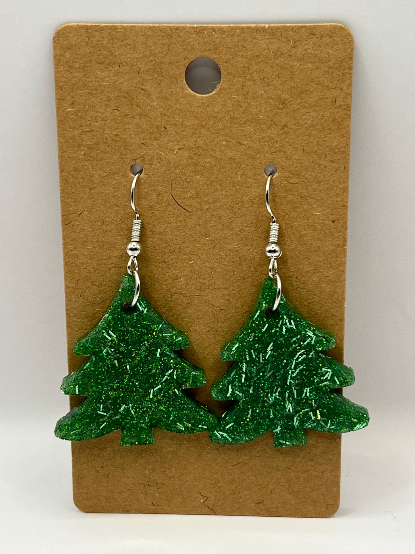 Short Christmas Tree Earrings