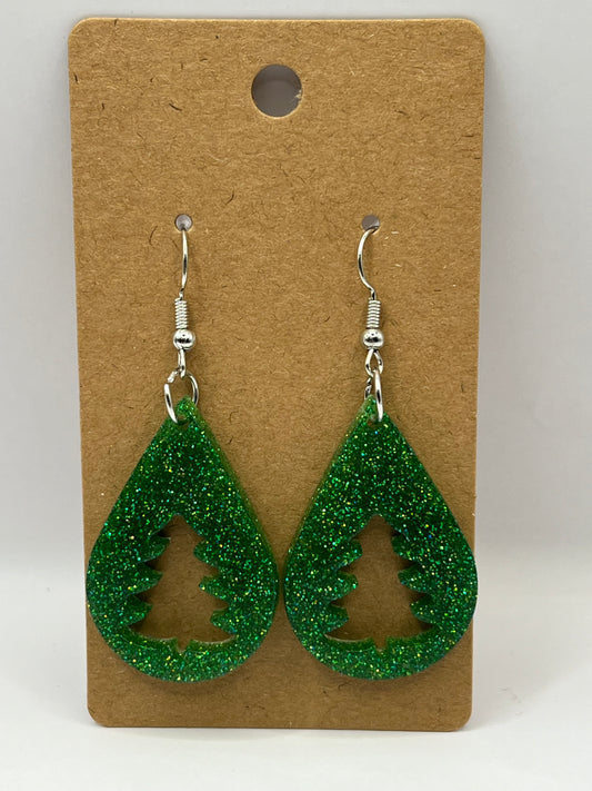 Tear Drop Tree Earrings