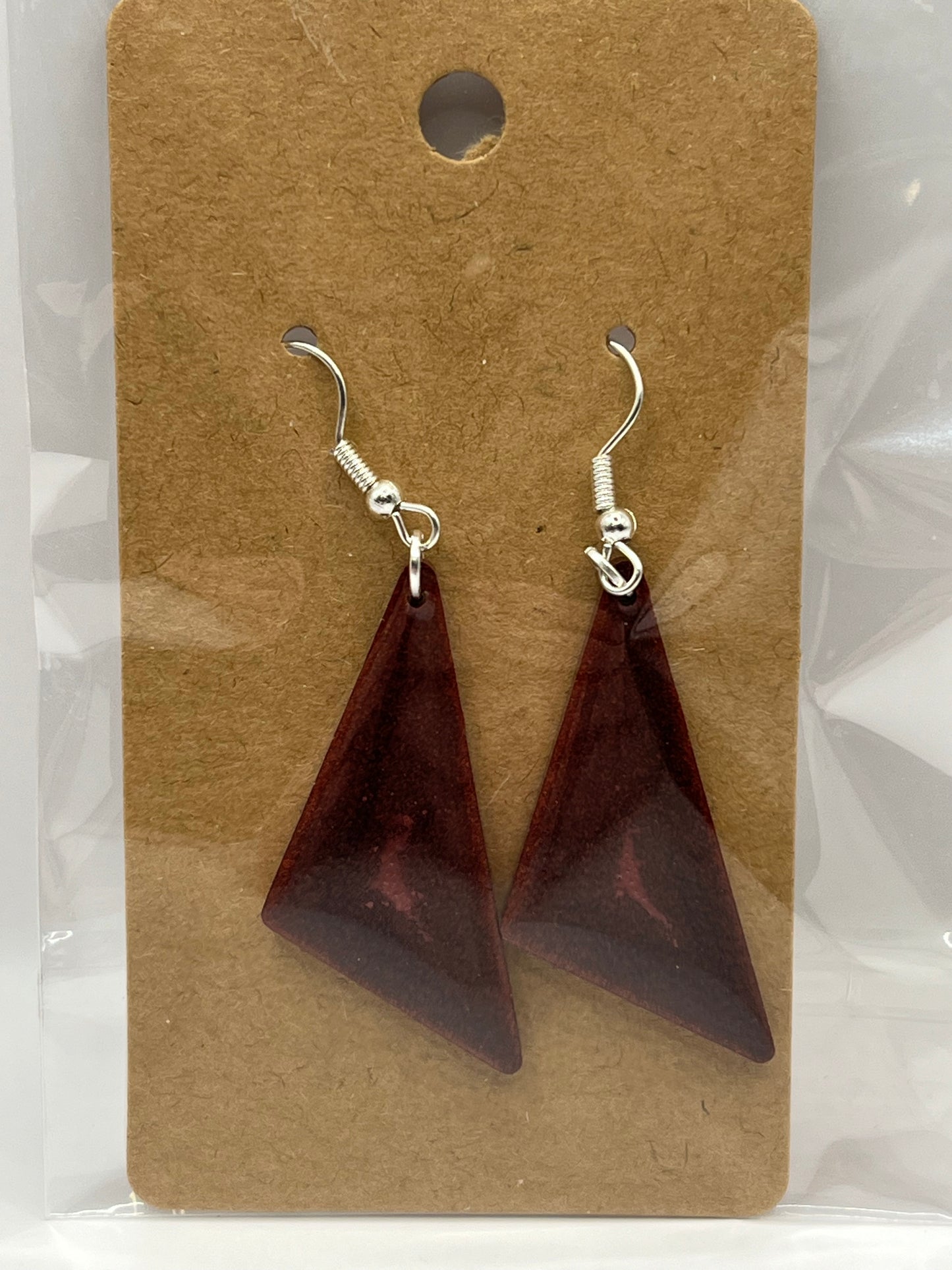 Red Metallic Earrings