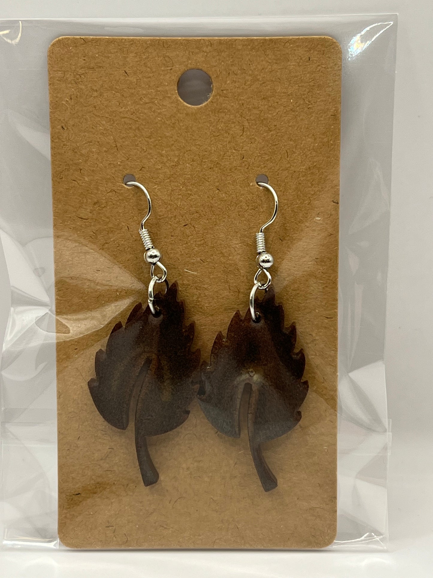 Brown Leaf Earrings