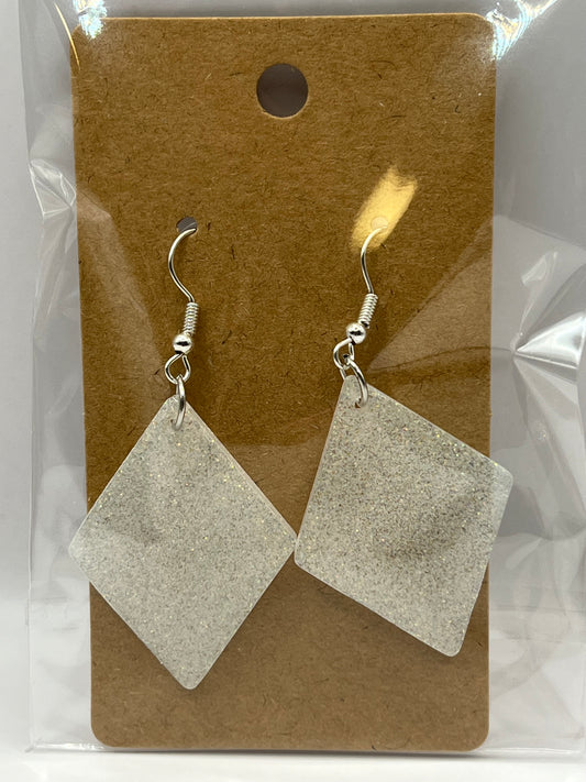 White Diamond Earrings