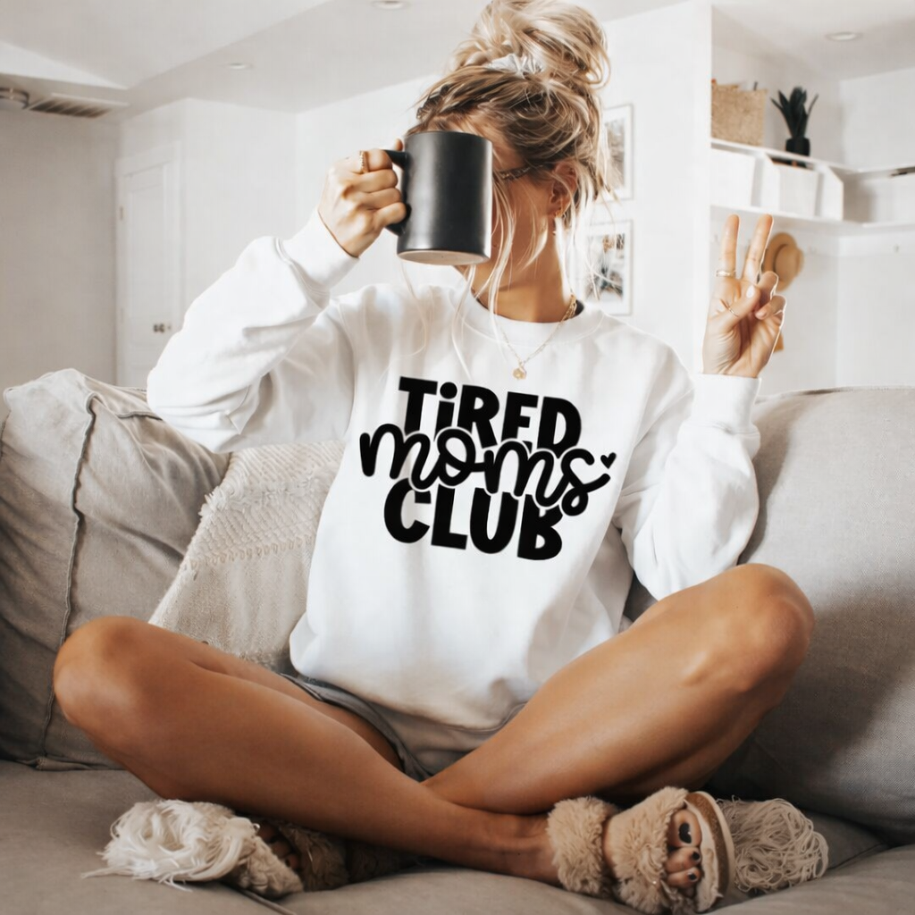 Tired Moms Club Crewneck Sweatshirt