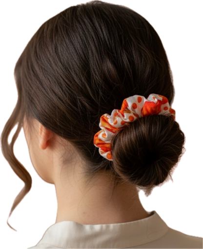 Pumpkin Patch Scrunchie – Strong Hold for Long/Thick Hair
