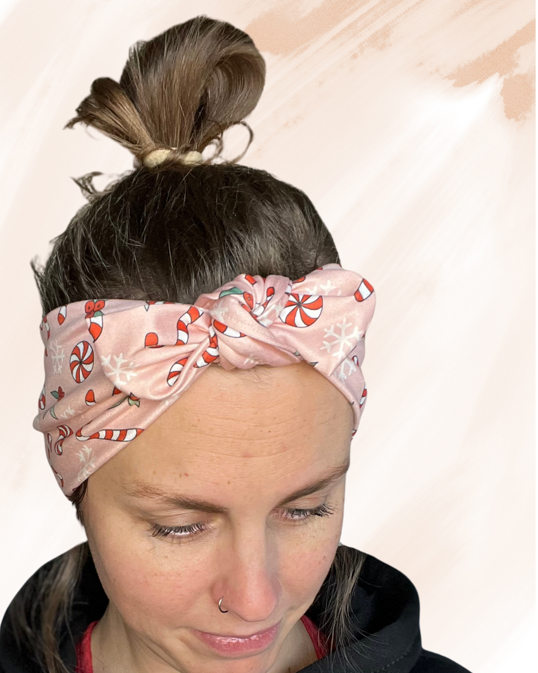 Peppermint Candy Cane Crush Headband – with Removable Bow